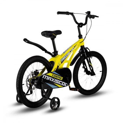 Велосипед детский Maxiscoo Cosmic Стандарт 18'' 2024 Maxitoys MSC-С1836 жёлтый матовый фото 2
