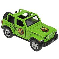 Машинка металлическая Jeep Wrangler Rubicon Динозавры Технопарк RUBICON3D-12DIN-GN
