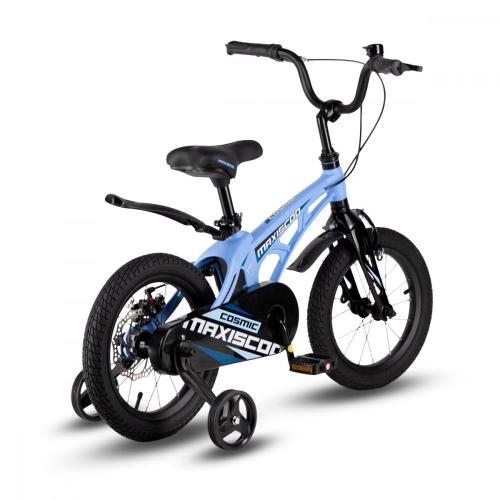 Велосипед детский Maxiscoo Cosmic Стандарт плюс 14'' 2024 Maxitoys MSC-С1433 небесно-голубой матовый фото 2