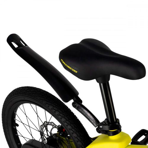 Велосипед детский Maxiscoo Cosmic Стандарт 18'' 2024 Maxitoys MSC-С1836 жёлтый матовый фото 4