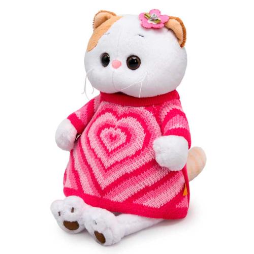 Мягкая игрушка Ли-Ли в вязаном платье с сердцем 24 см Budi Basa LK24-098 фото 2