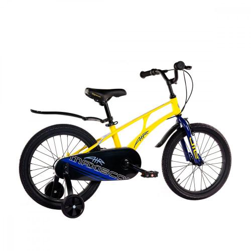 Велосипед детский Maxiscoo Air Стандарт 18'' 2024 Maxitoys MSC-A1831 жёлтый матовый фото 2