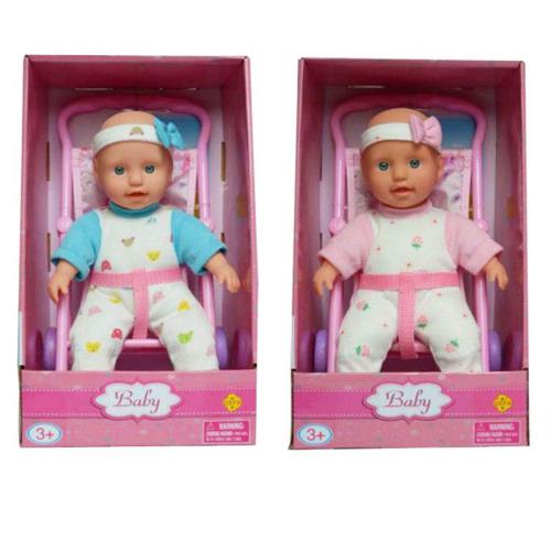 Кукла-младенец Lucy Пупс в коляске Defa 5088 фото 2