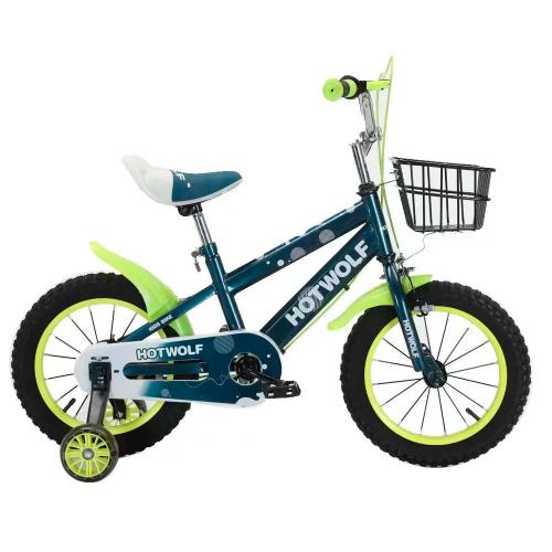 Велосипед детский двухколёсный Junfa Toys 16HW-1039 зеленый фото 2