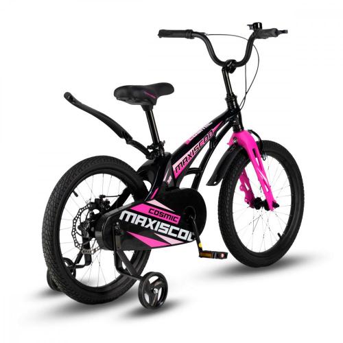 Велосипед детский Maxiscoo Cosmic Стандарт 18'' 2024 Maxitoys MSC-С1832 чёрный жемчуг фото 2