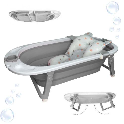 Складная ванночка для новорожденных Amaro Classic grey Bubago BG 105-3