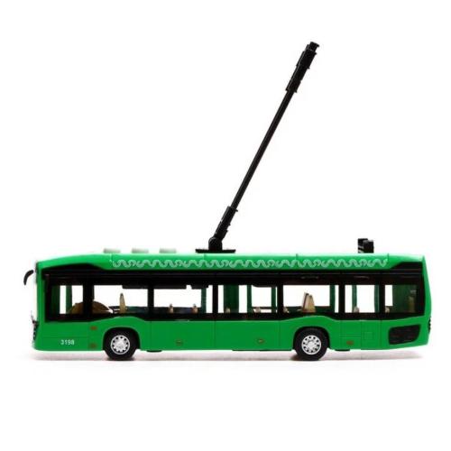 Игрушечный городской троллейбус 19 см Технопарк KAMTROLL-20PL-GN фото 3