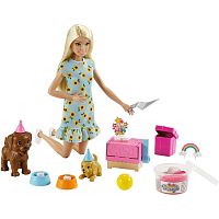 Набор Кукла Барби с питомцами Mattel GXV75