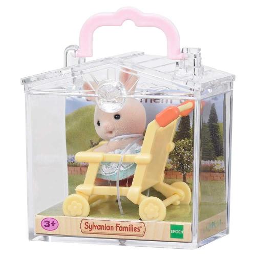 Игровой набор Sylvanian Families Младенец в пластиковом сундучке Кролик в коляске Epoch 5200 фото 2