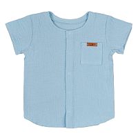 Рубашка для мальчика и девочки Leo 2021А-2 голубая