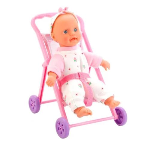 Кукла-младенец Lucy Пупс в коляске Defa 5088 фото 4