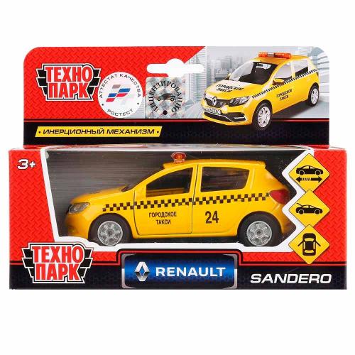 Металлическая инерционная машинка Renault Sandero ТаксиТехнопарк SB-17-61-RS(T)-WB фото 2