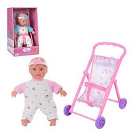 Кукла-младенец Lucy Пупс в коляске Defa 5088