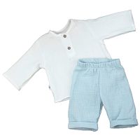 Комплект летний для мальчика рубашечка штанишки Муслин размер 86 KiDi 922.622(Мс)-1 голубой