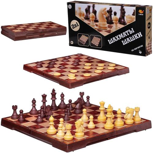 Игра настольная 2 в 1 Шахматы и шашки магнитные ABToys S-00185